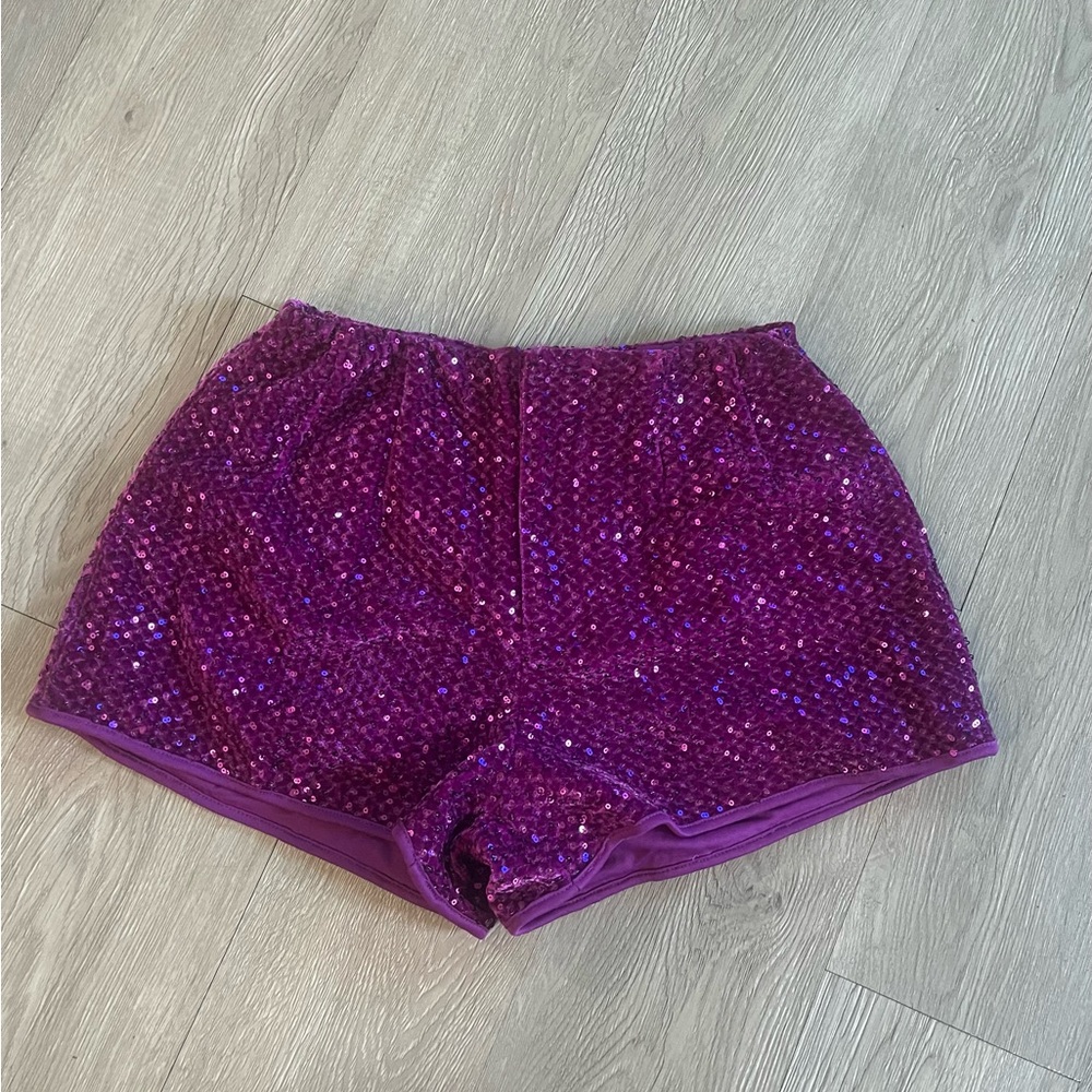Forever 21 Purple Athletic Shorts with Sparkle